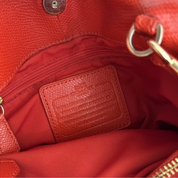 Coach Minetta Mini Cherry Red Triple Compartment Tote - Picture 10 of 11